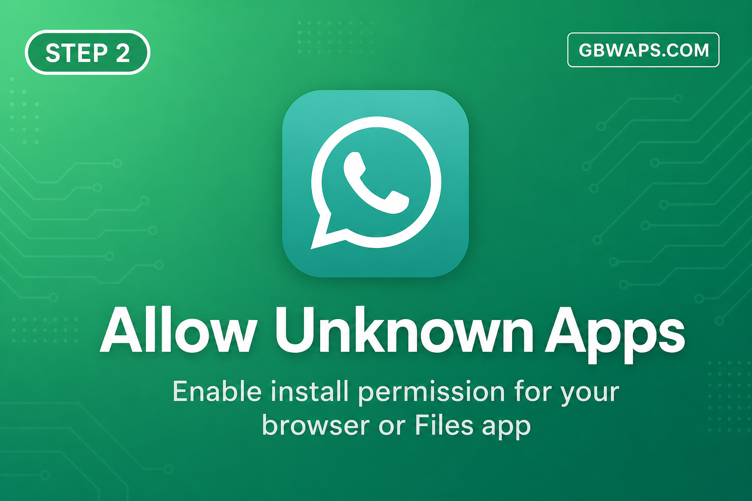 Enable unknown sources for GB WhatsApp install